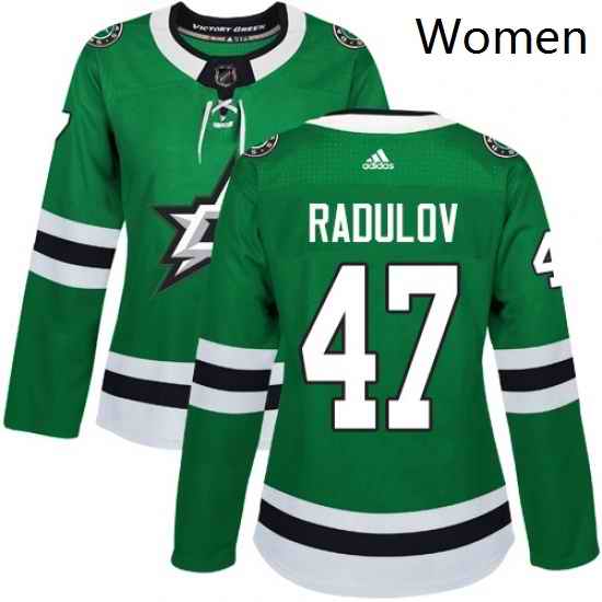 Womens Adidas Dallas Stars 47 Alexander Radulov Authentic Green Home NHL Jersey